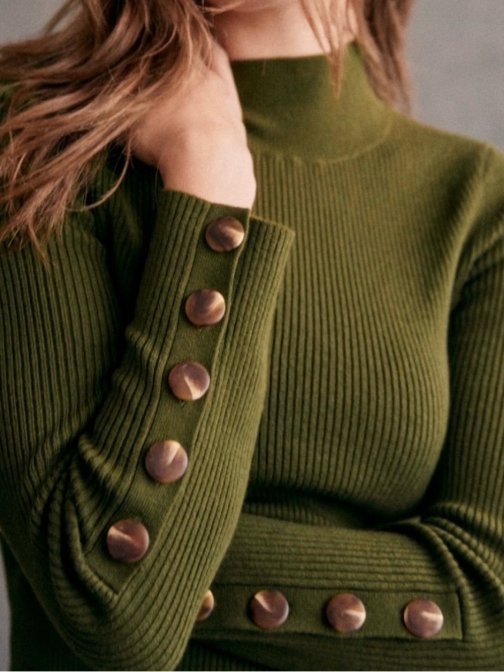 Sezane Perfect Green Haley Jumper Small